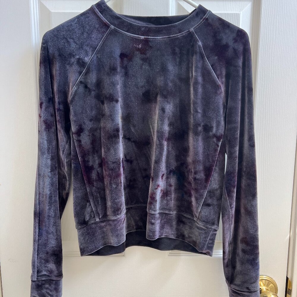 Lululemon Velour Warm Down Crew Interstellar Dark Grey Multi LIKE NEW